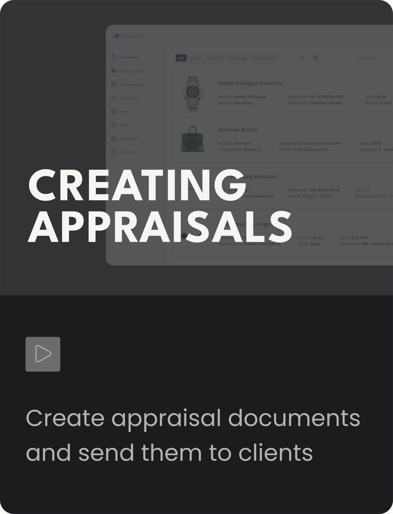 Creating Appraisals — Create appraisal documents and send them to clients