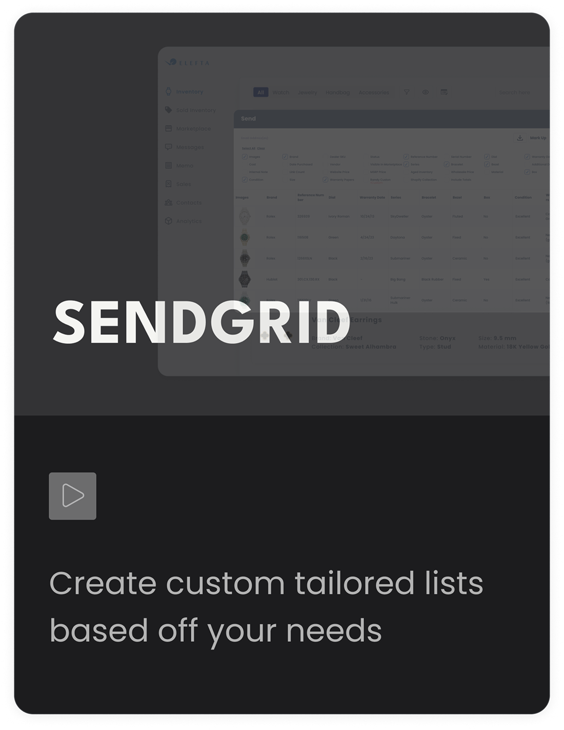 SendGrid — Create custom tailored lists based off your needs (mobile)