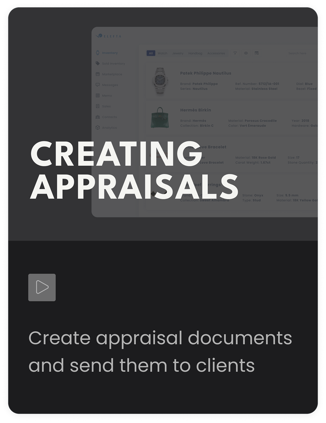 Creating Appraisals — Create appraisal documents and send them to clients (mobile)