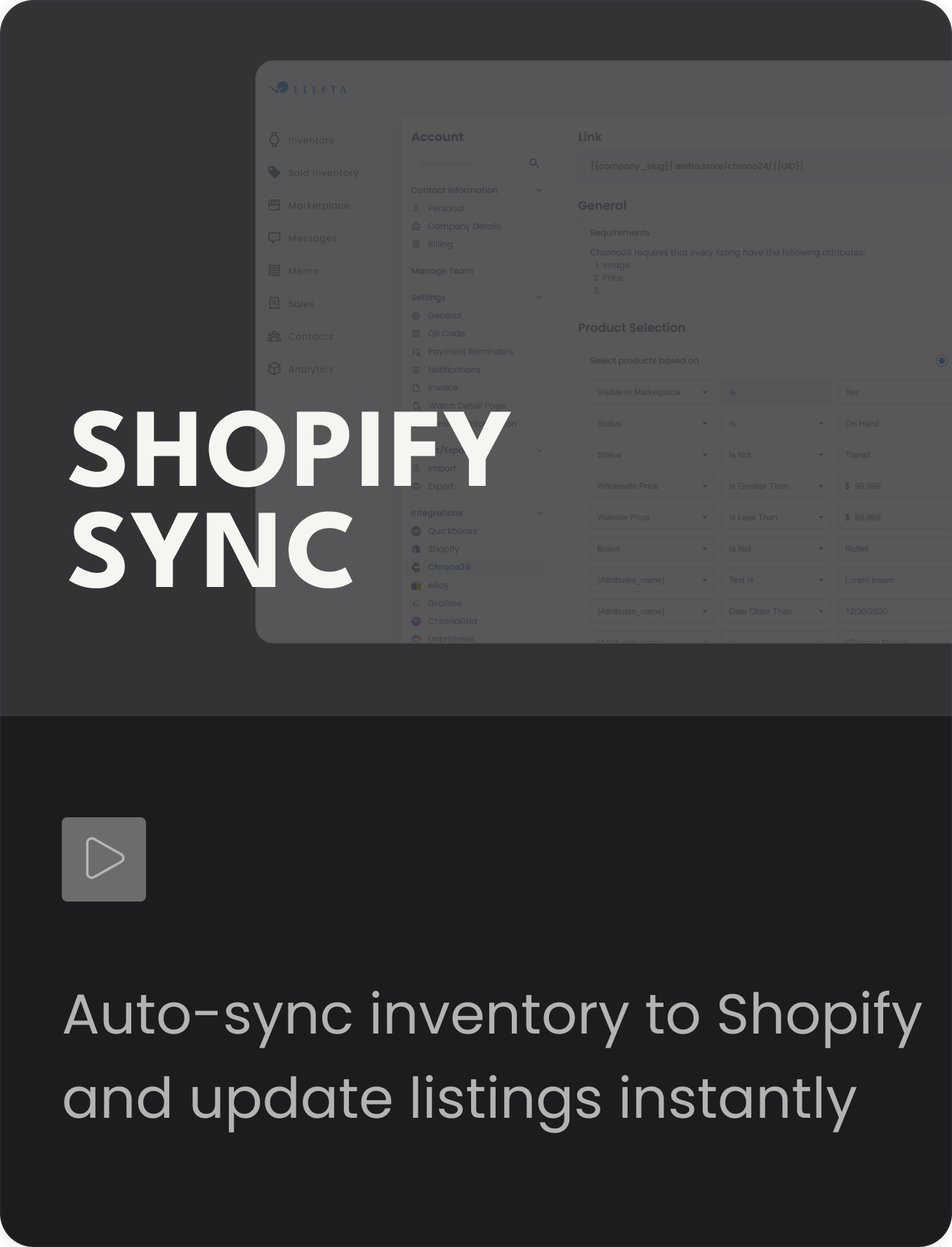 Shopify Sync — Auto-sync inventory to Shopify and update listings instantly